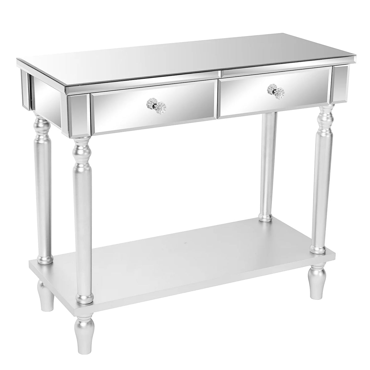 Mirrored Sofa Table with Shelf S1374