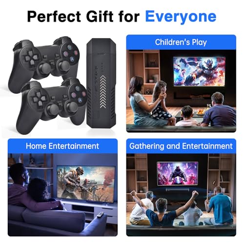 Classic Retro Gaming Console with 41 Emulators 4K HD 2.4G Wireless Controllers 64GB Y567419