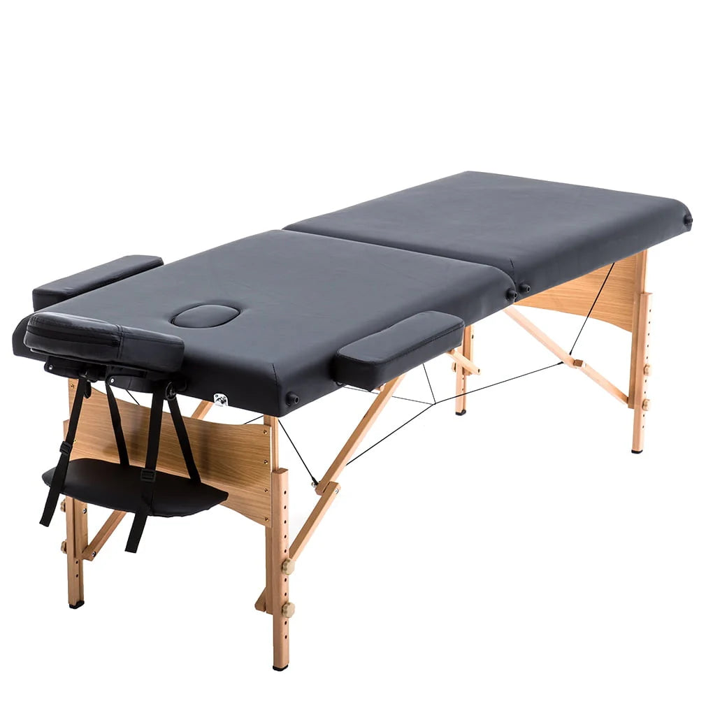 Adjustable Folding Portable Massage Table with Carry Case, Black P63321