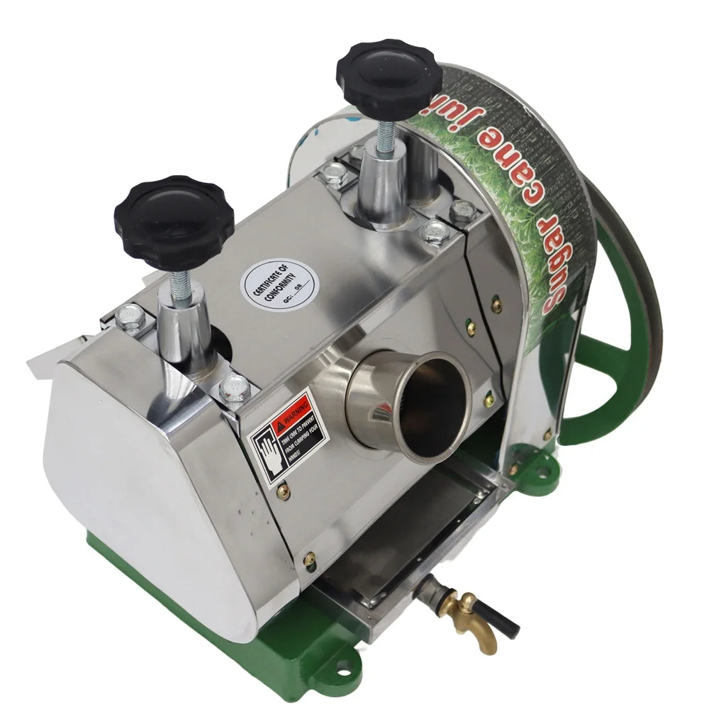 Manual Sugarcane Juice Machine 3 Rollers Sugar Cane Juicer with Handwheel and Two Knives H1892