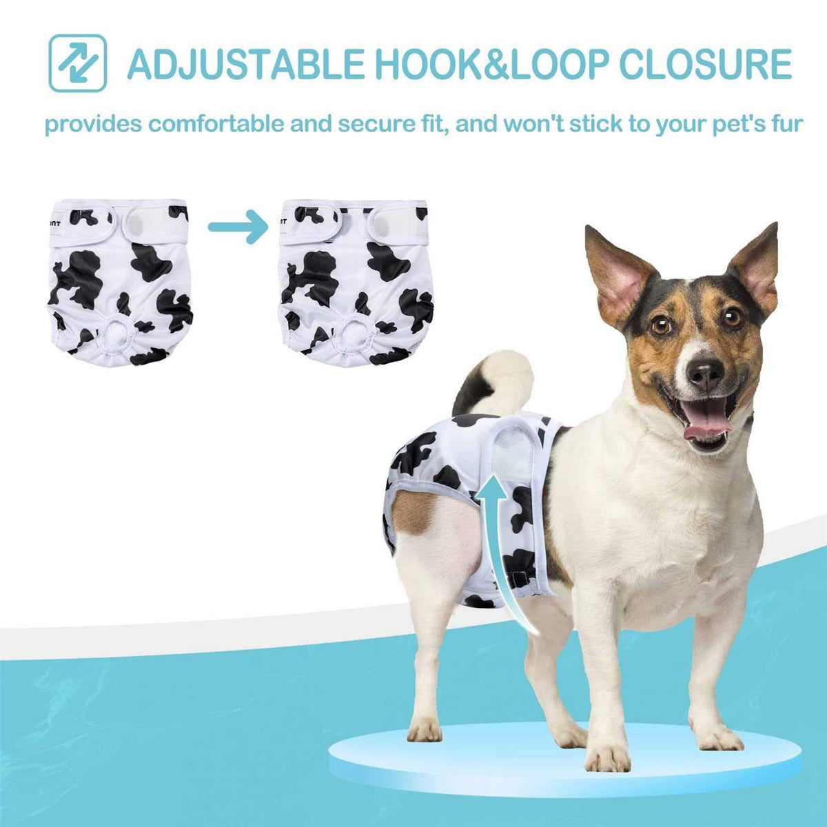 3 Pack Washable Reusable Absorbent Female Dog Diapers T434098