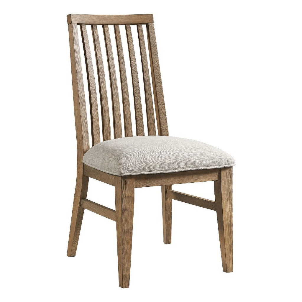 Wood Slat Back Chair Set of 2 V4401