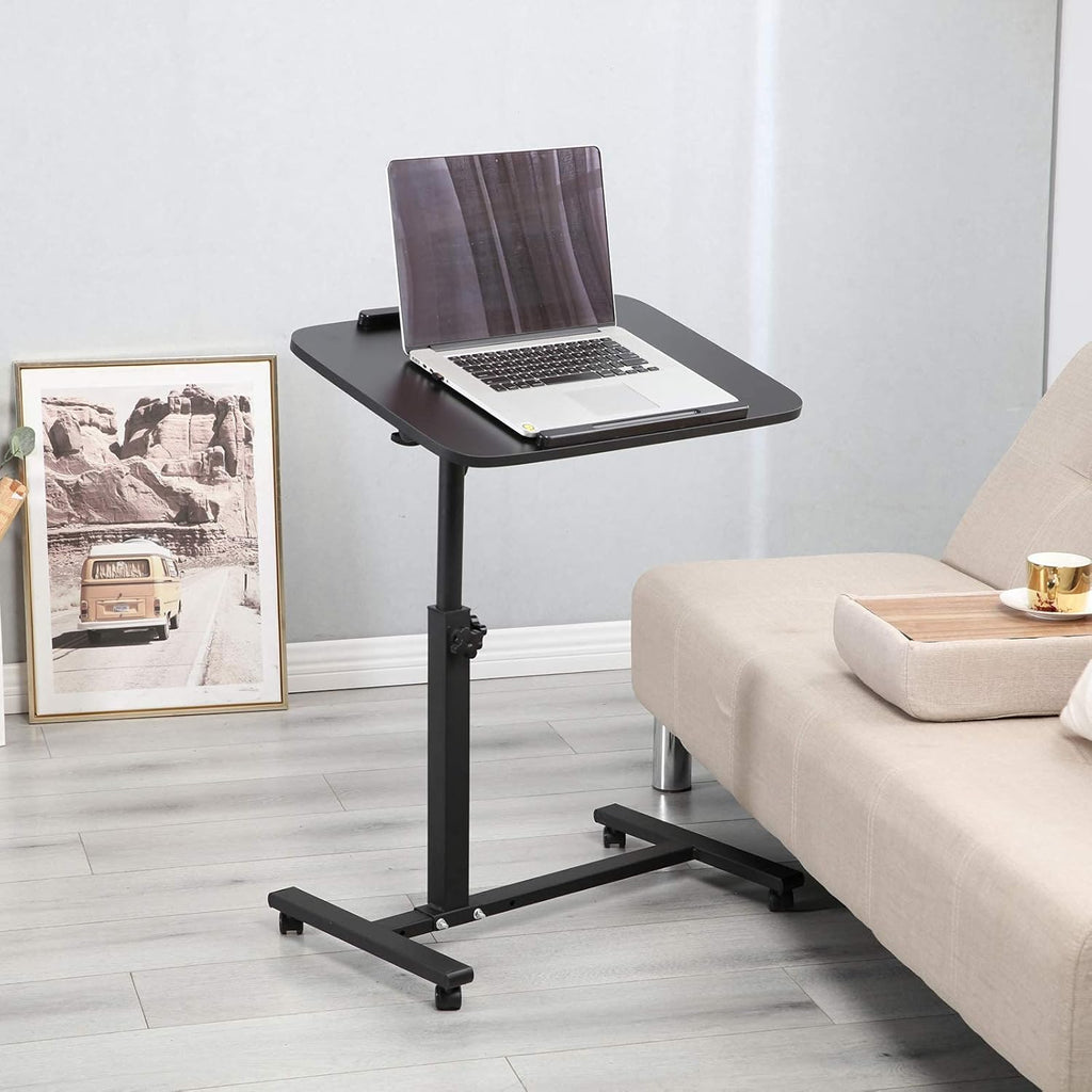 Adjustable Overbed Bedside Table with Wheels Y3600