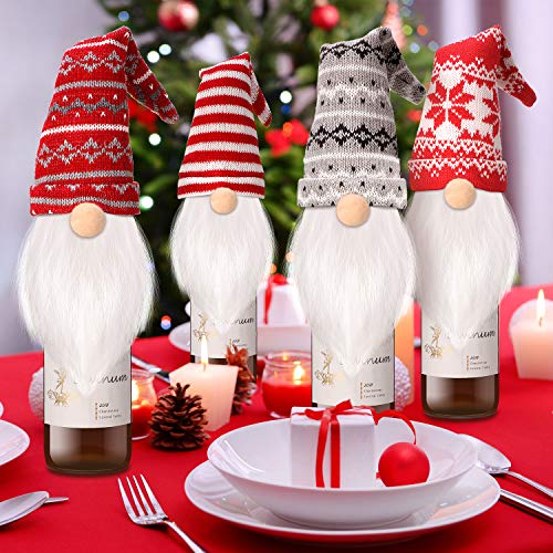 9 Pieces Christmas Wine Bottle Topper Cover T7308