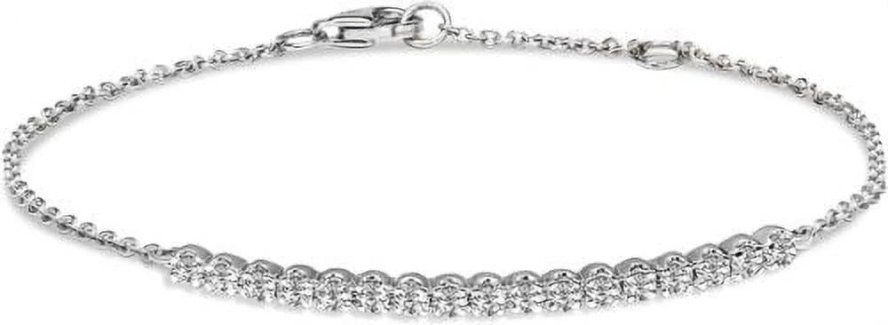 14K White Gold Chain Bracelet L49655