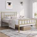 Metal Bed Frame with Headboard & Footboard, Twin Size, Black T895808