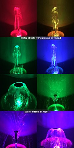 Submersible Pump Fountain with RGB Color Changing Ring 2800L/H L6608