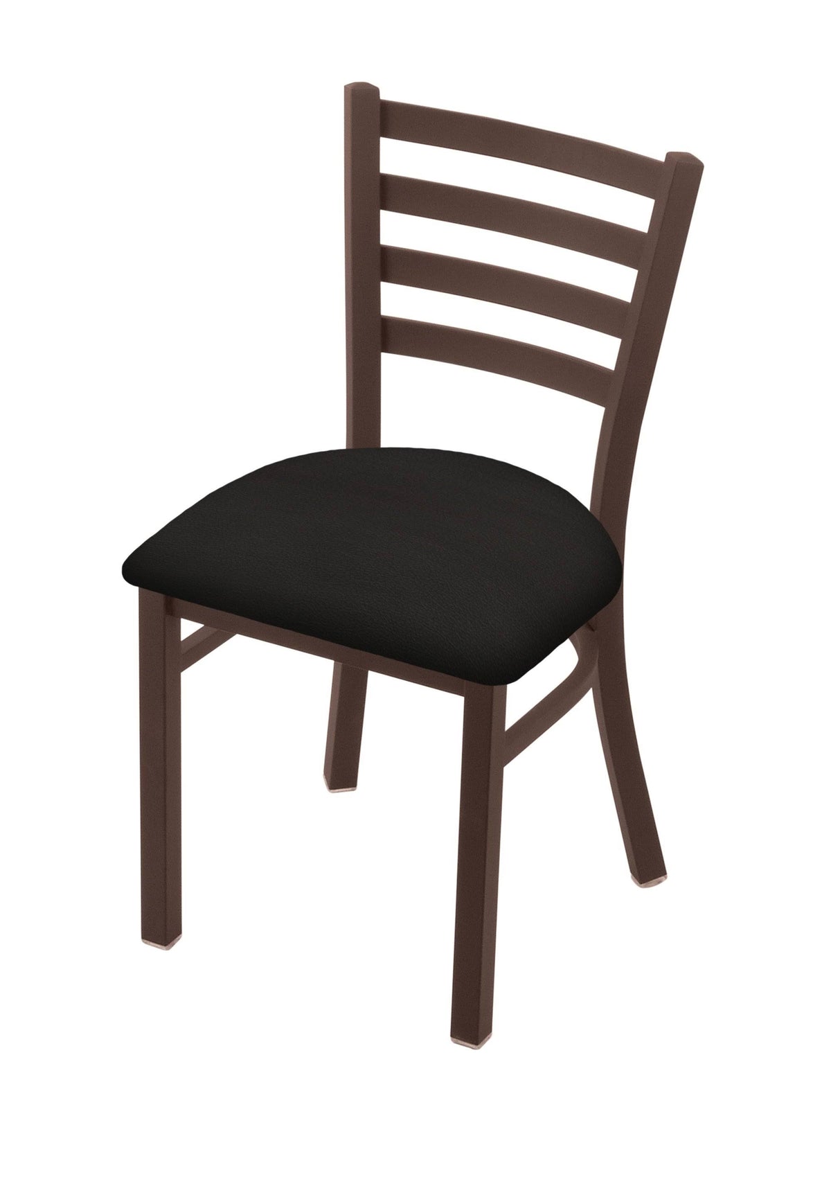 Black Vinyl Seat Chair with Bronze Finish L614933
