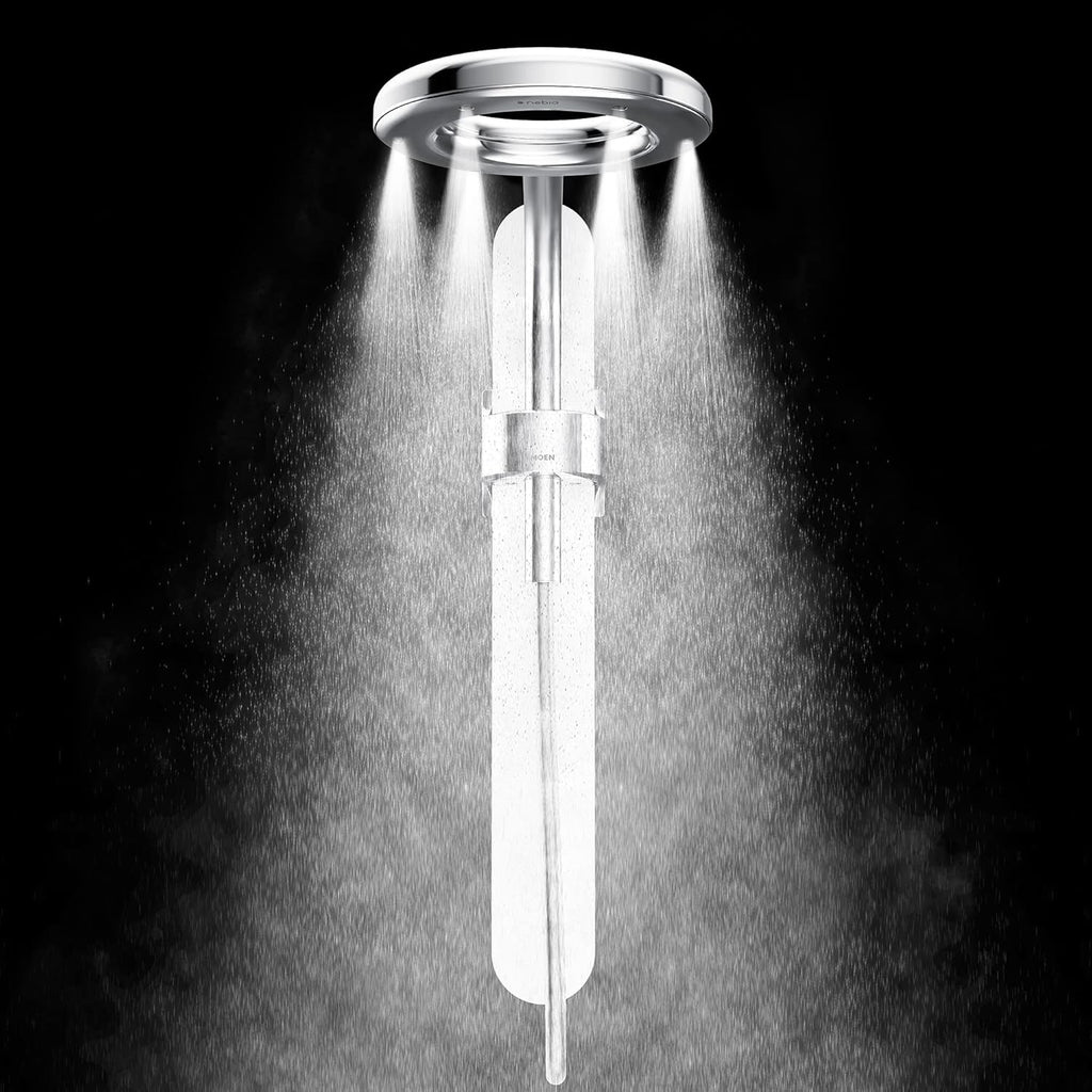 Chrome/White Rainshower Shower D699