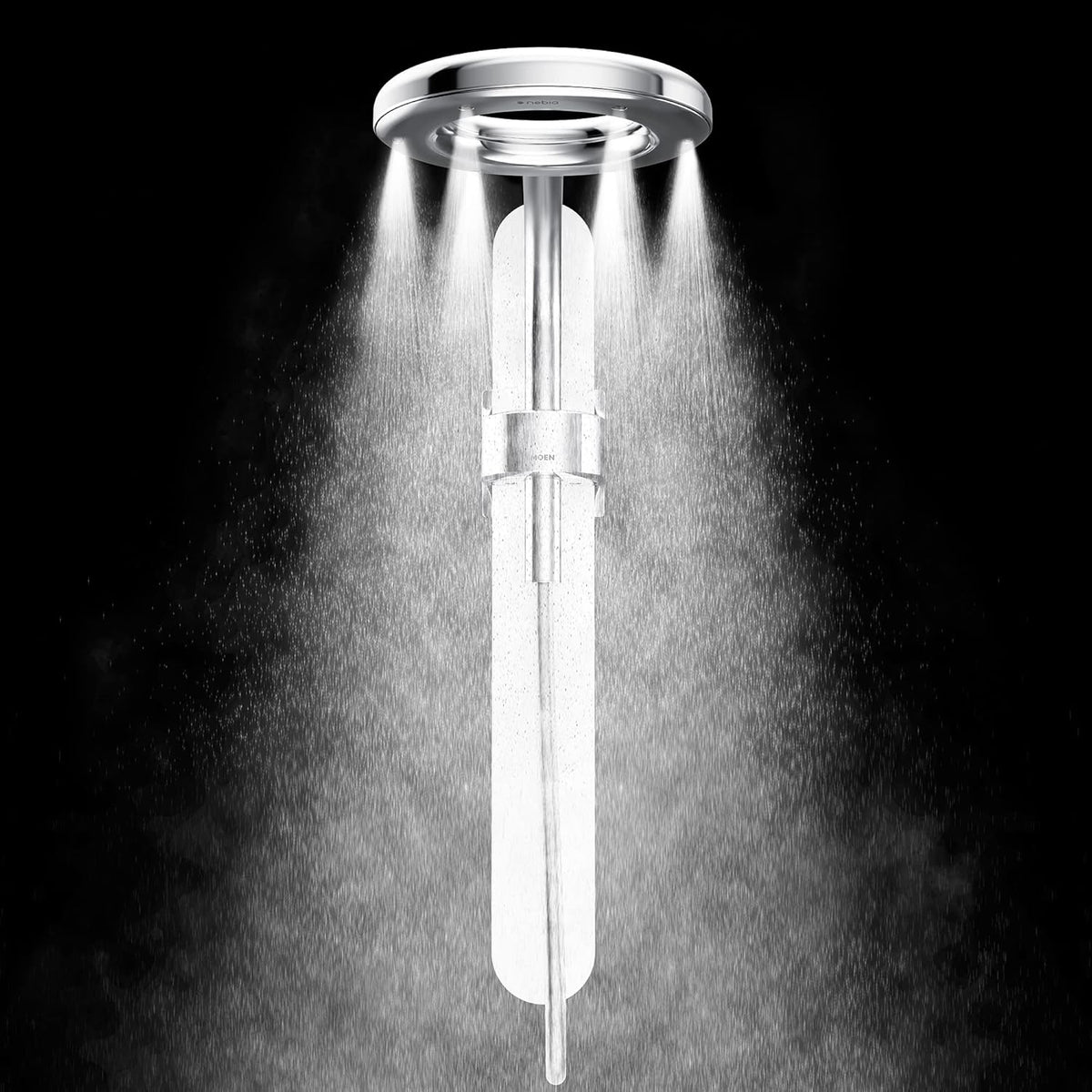 Chrome/White Rainshower Shower D699