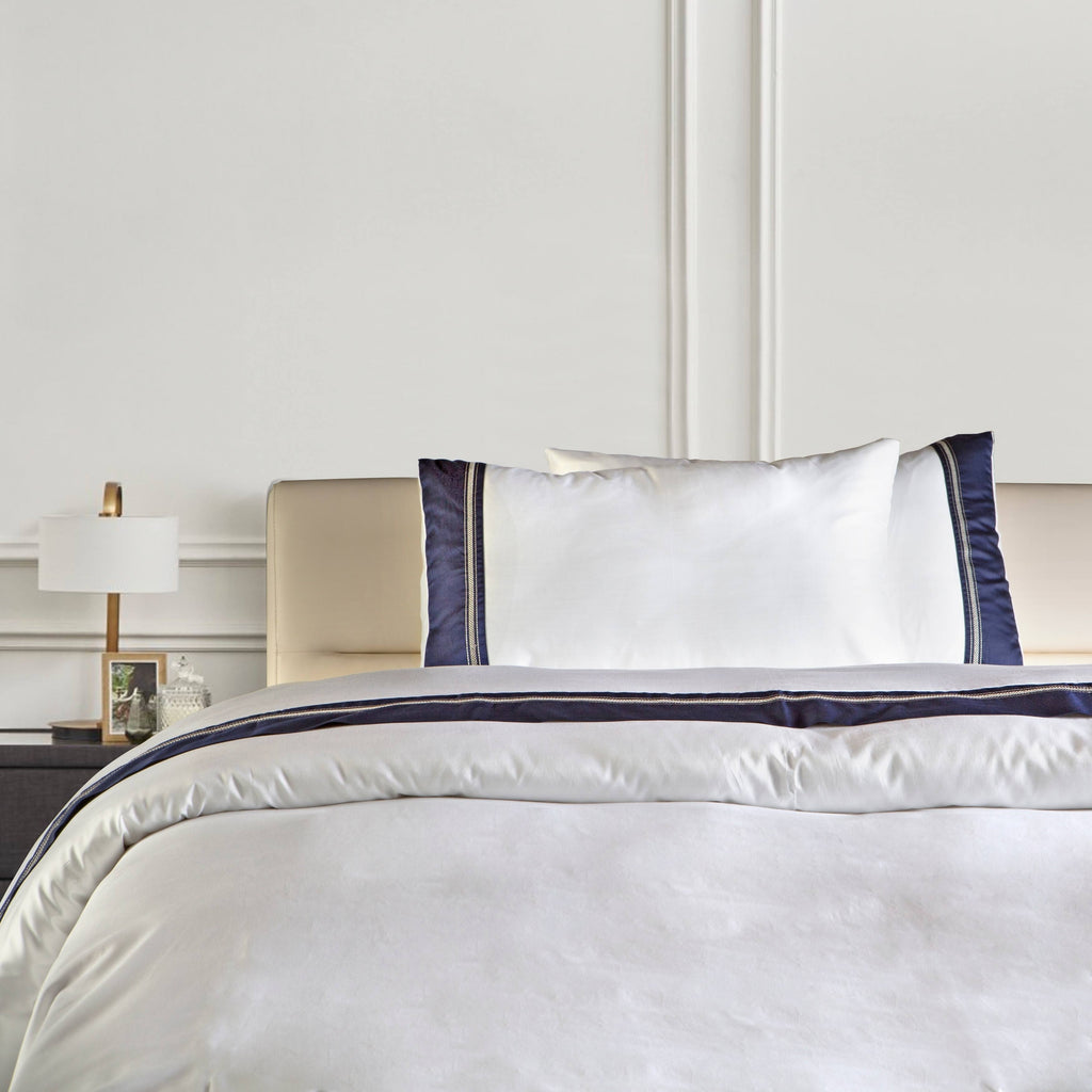 Queen 3 Pieces Turkish Cotton Sateen Duvet Cover Set L474