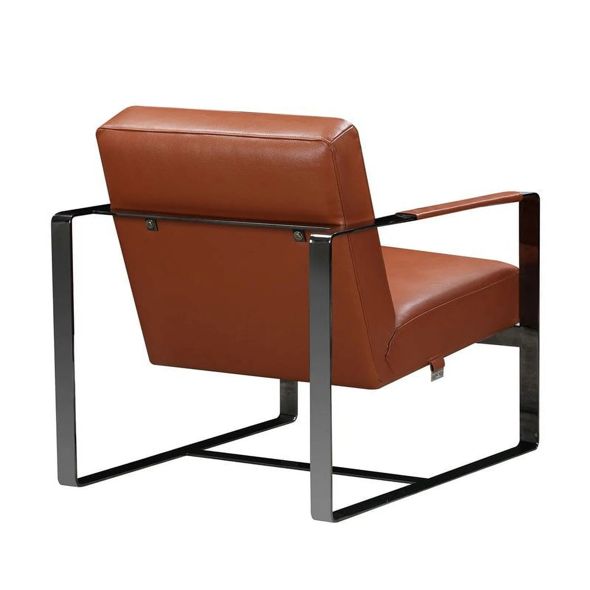 Brown Italian Leather Accent Chair W63562