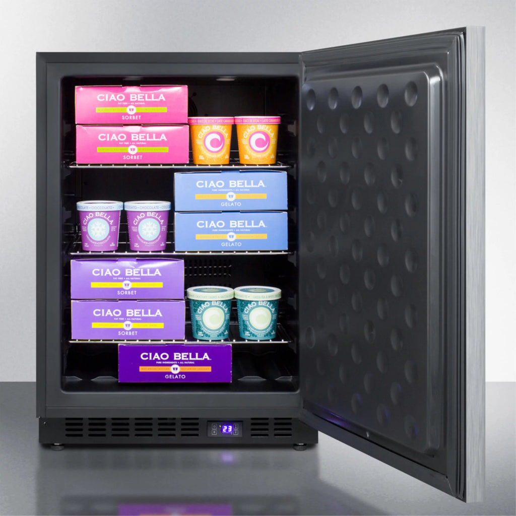 Black Frost-Free Outdoor All-Freezer with Digital Thermostat and Lock D2275